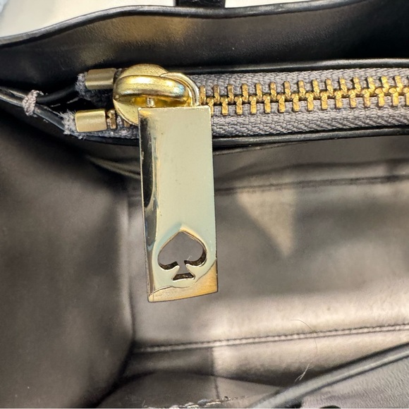 Kate Spade Arbour Hill Small Elodie Tote Purse Black Leather, Gold Accents - Picture 9 of 16